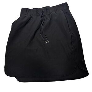 Lululemon Black Activewear Skirt Womens On The Fly Size 8 Drawstring Athletic